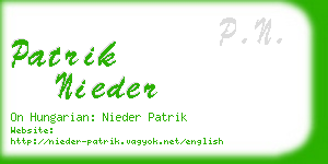 patrik nieder business card